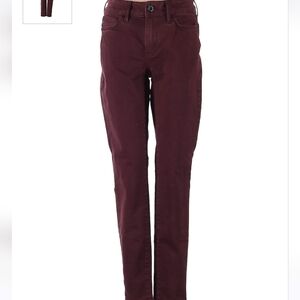 White House Black Market Skinny Ankles Maroon Jeans Size 4